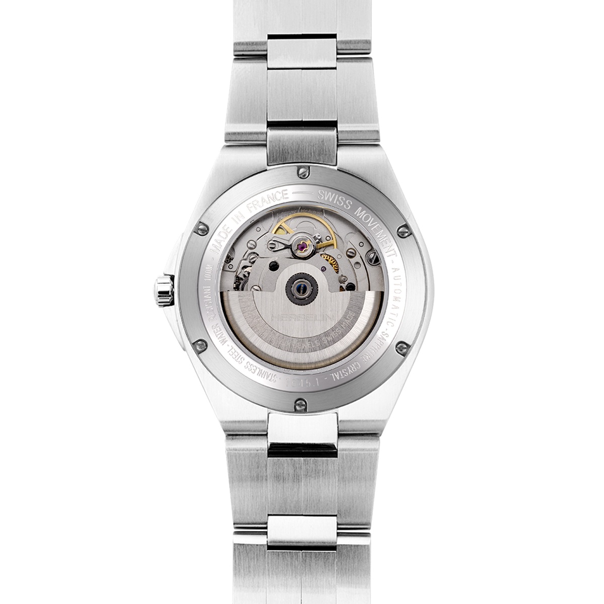 HERBELIN Cap Camarat Automatic Light Blue Gradient Dial 40.5mm Silver Stainless Steel Bracelet 1645B25 - 3