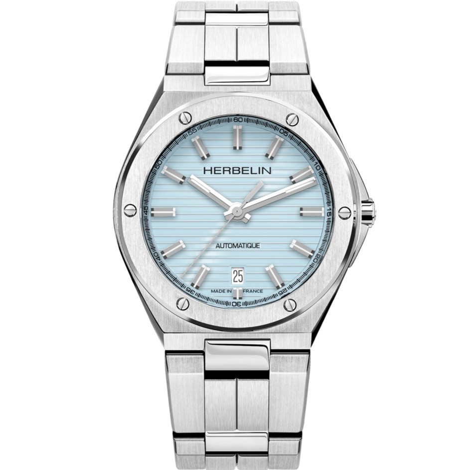 HERBELIN Cap Camarat Automatic Light Blue Gradient Dial 40.5mm Silver Stainless Steel Bracelet 1645B25 - 