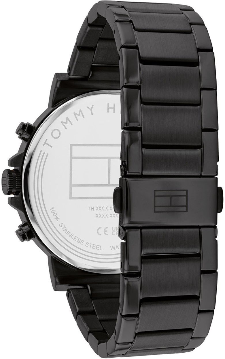 TOMMY HILFIGER Tyson Multifunction Black Dial 44mm Black Stainless Steel Bracelet 1710590 - 4