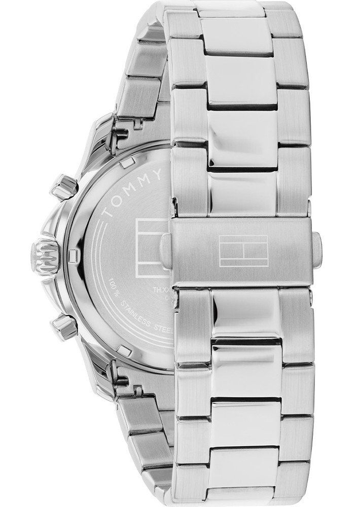 TOMMY HILFIGER Wesley Dual Time Blue Dial 42mm Silver Stainless Steel Bracelet 1710626 - 3