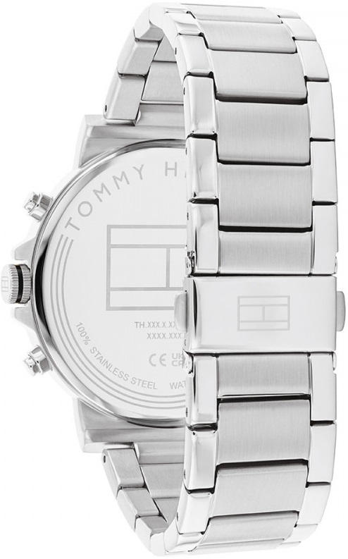 TOMMY HILFIGER Tyson Multifunction Black Dial 44mm Silver Stainless Steel Bracelet 1710667 - 4