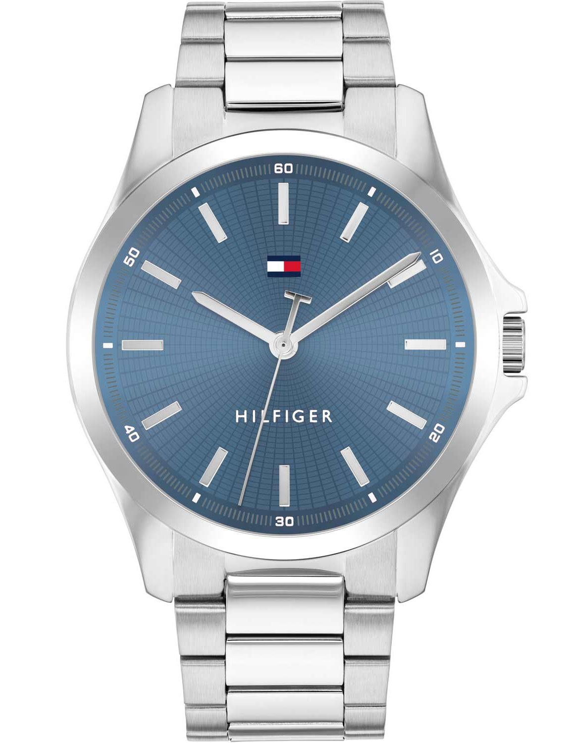 TOMMY HILFIGER Bruce Blue Dial 43mm Silver Stainless Steel Bracelet 1710670 - 