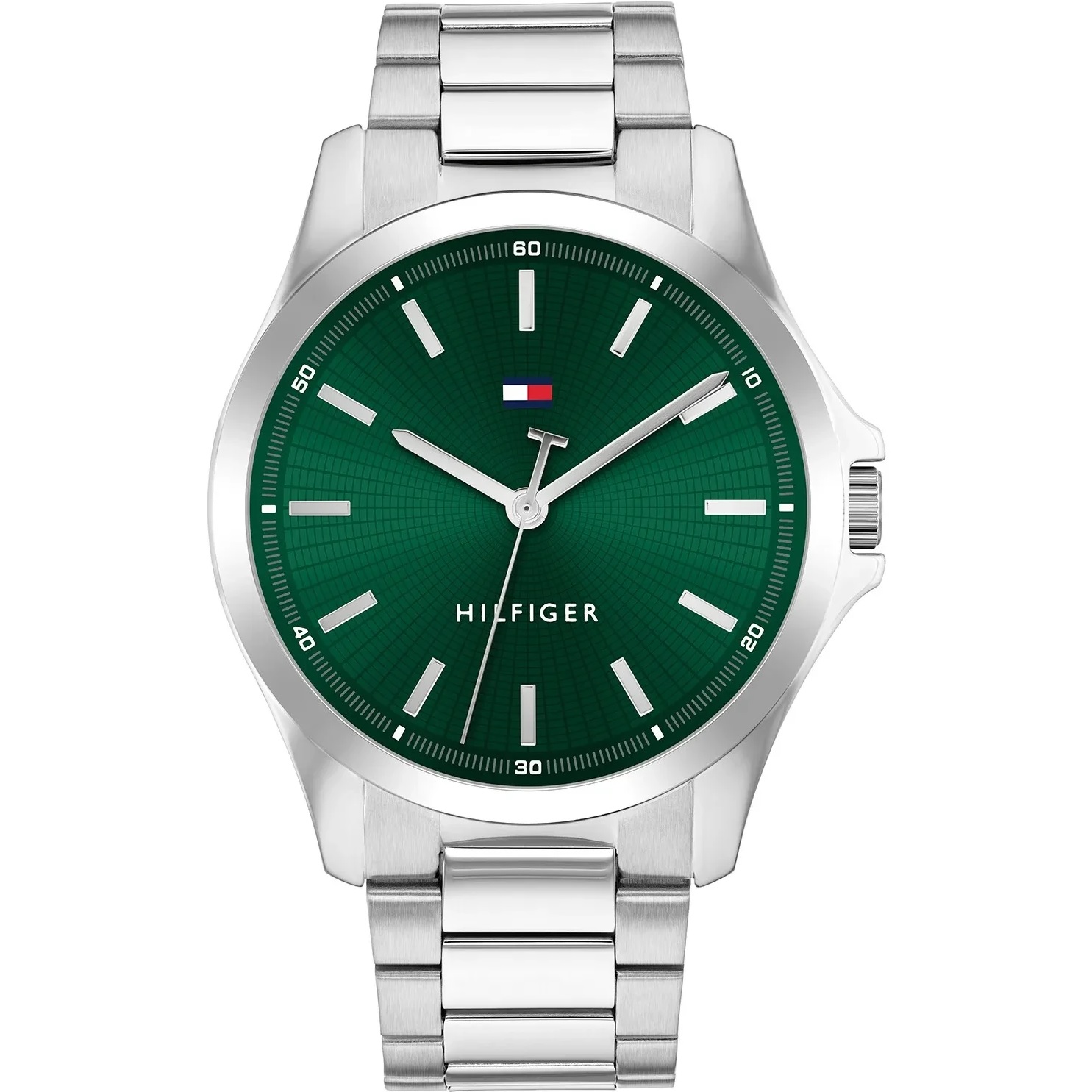 TOMMY HILFIGER Bruce Green Dial 43mm Silver Stainless Steel Bracelet 1710672 - 