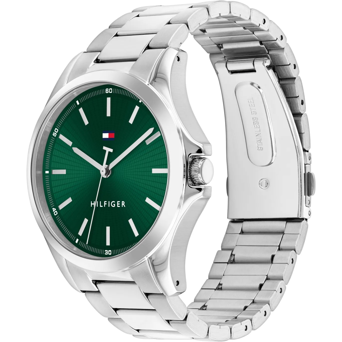 TOMMY HILFIGER Bruce Green Dial 43mm Silver Stainless Steel Bracelet 1710672 - 3