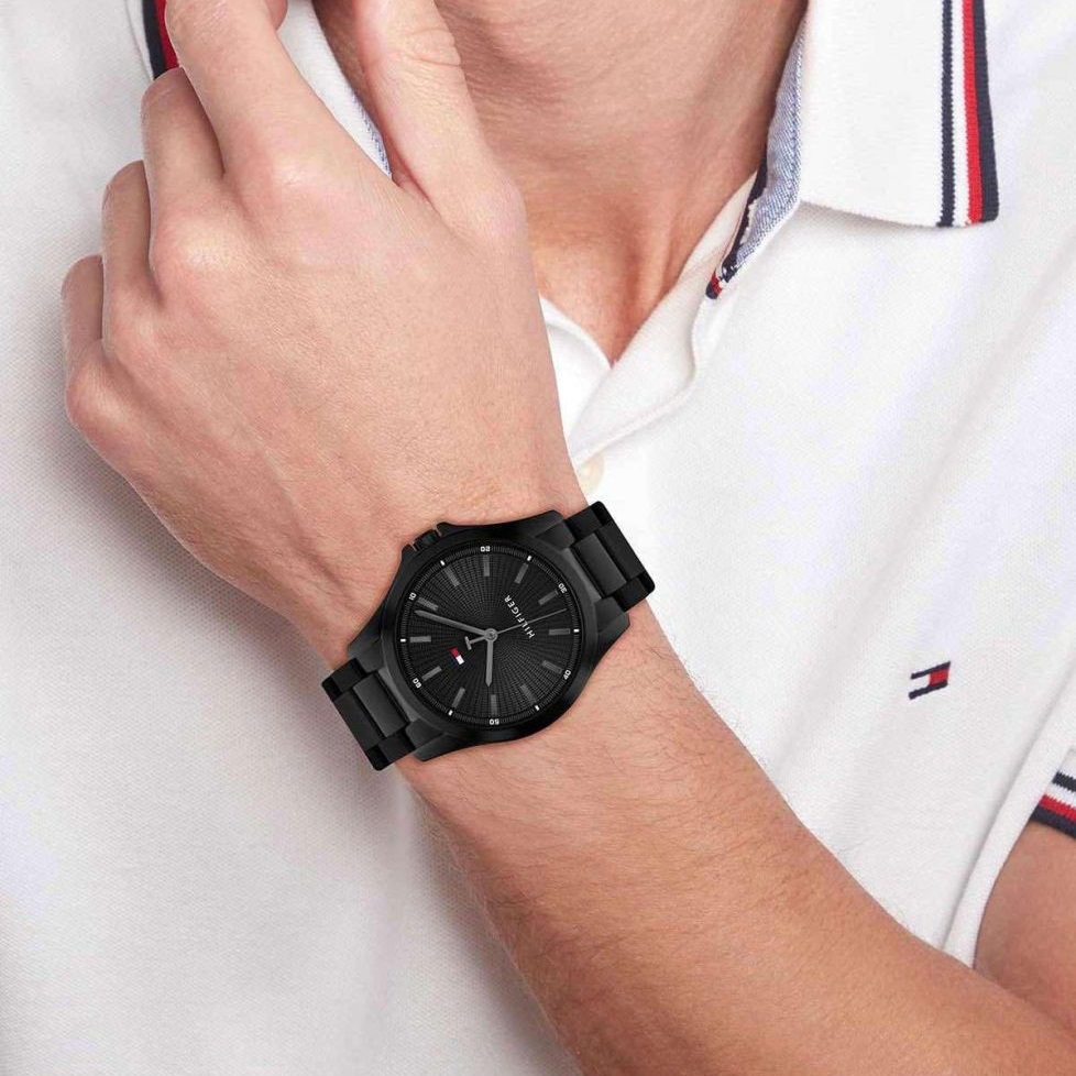 TOMMY HILFIGER Bruce Black Dial 43mm Black Stainless Steel Bracelet 1710680 - 4