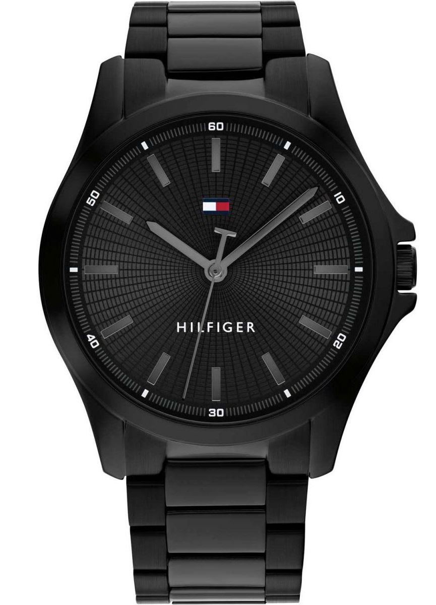 TOMMY HILFIGER Bruce Black Dial 43mm Black Stainless Steel Bracelet 1710680 - 1