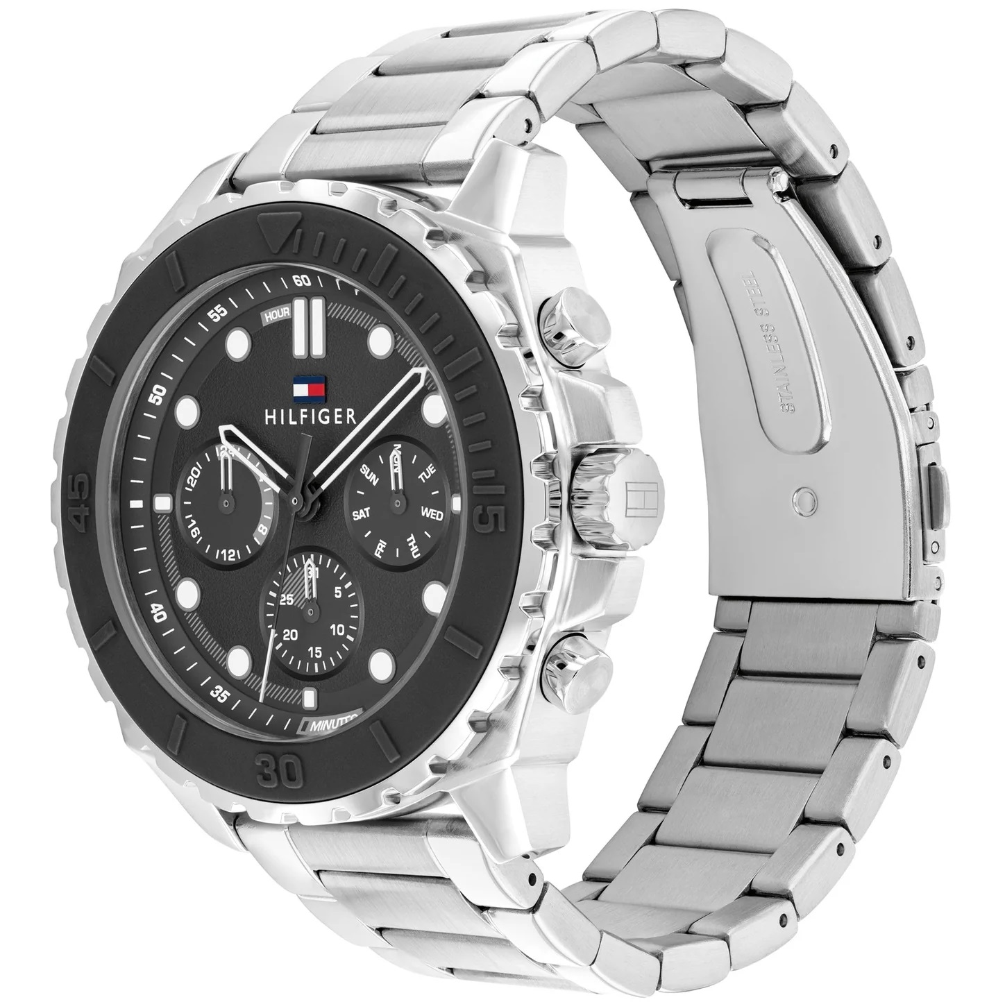 TOMMY HILFIGER Morgan Multifunction Grey Dial 48mm Silver Stainless Steel Bracelet 1710689 - 