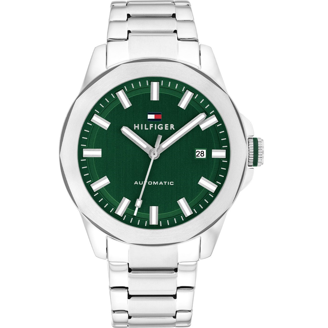 TOMMY HILFIGER Lars Automatic Green Dial 42mm Silver Stainless Steel Bracelet 1710694 - 