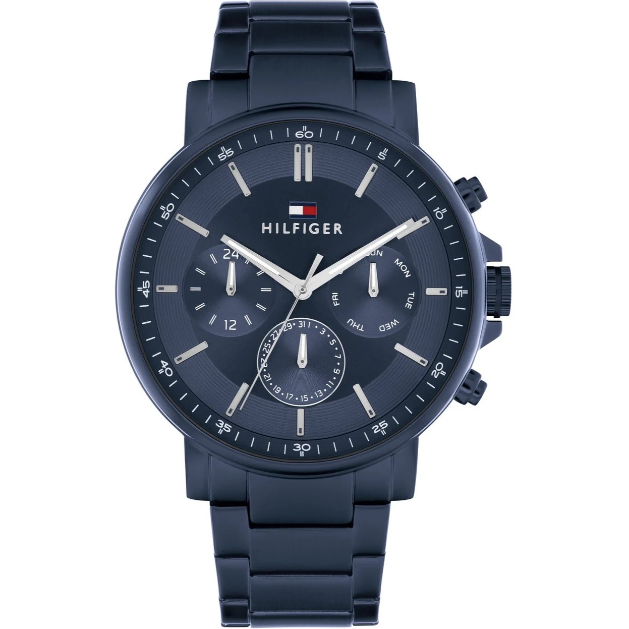 TOMMY HILFIGER Tyson Multifunction Blue Dial 43mm Blue Stainless Steel Bracelet 1710705 - 