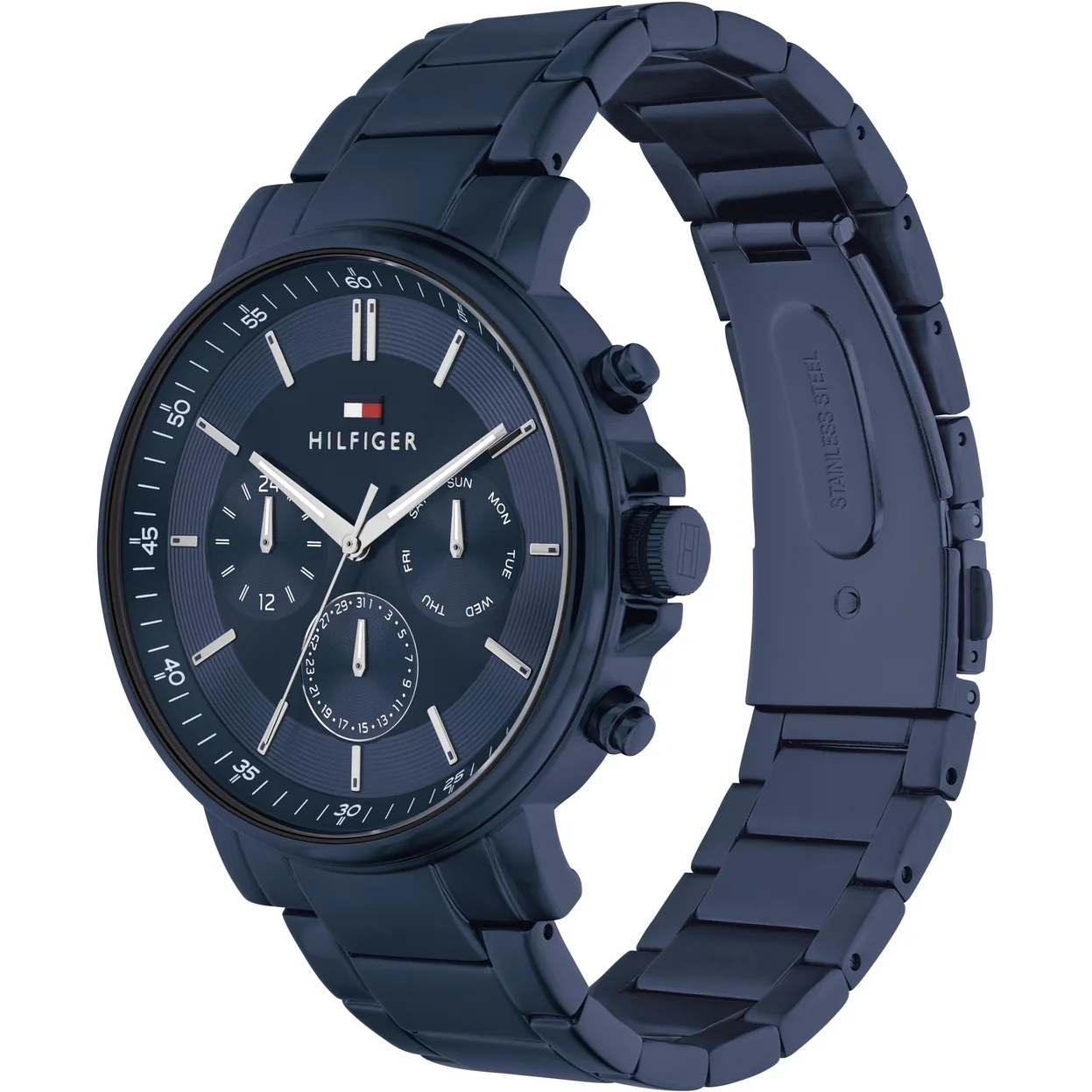TOMMY HILFIGER Tyson Multifunction Blue Dial 43mm Blue Stainless Steel Bracelet 1710705 - 3