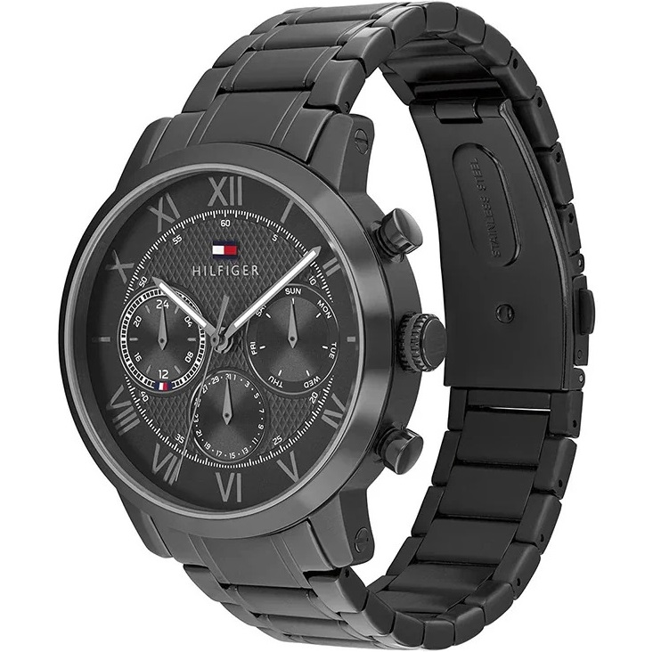 TOMMY HILFIGER Oxford Multifunction Black Dial 42mm Black Stainless Steel Bracelet 1710730 - 3