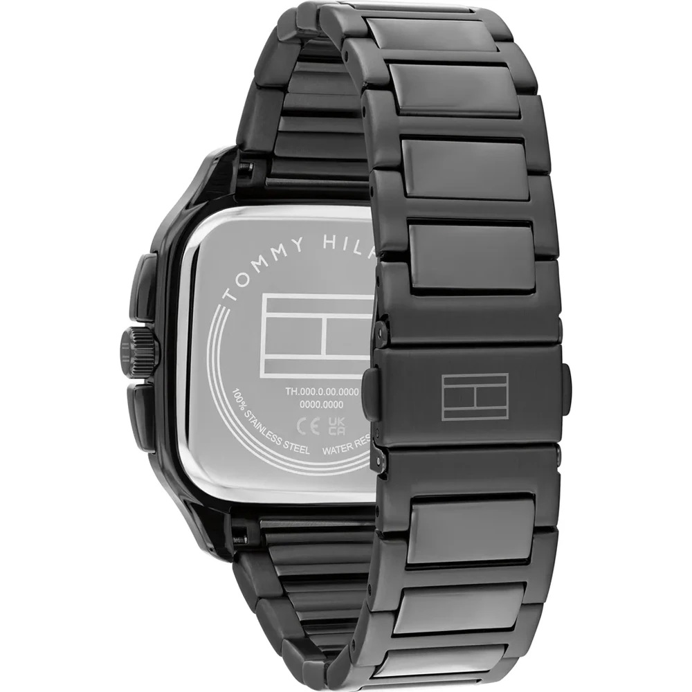 TOMMY HILFIGER Herald Multifunction Black Skeleton Dial 39mm Black Stainless Steel Bracelet 1710759 - 3