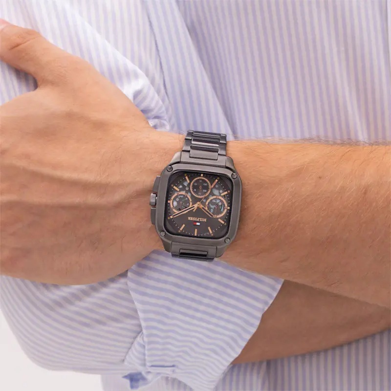 TOMMY HILFIGER Herald Multifunction Black Skeleton Dial 39mm Black Stainless Steel Bracelet 1710759 - 4