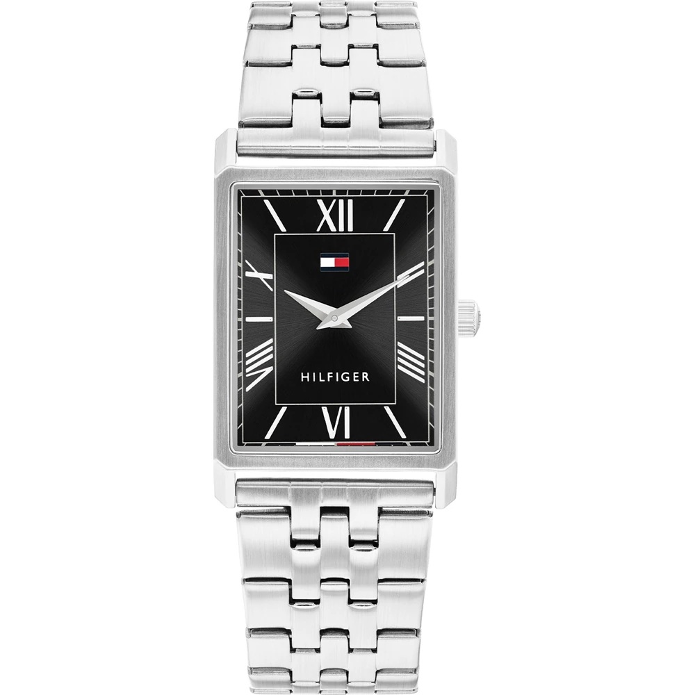 TOMMY HILFIGER Ben Black Dial 40mm Silver Stainless Steel Bracelet 1710773 - 