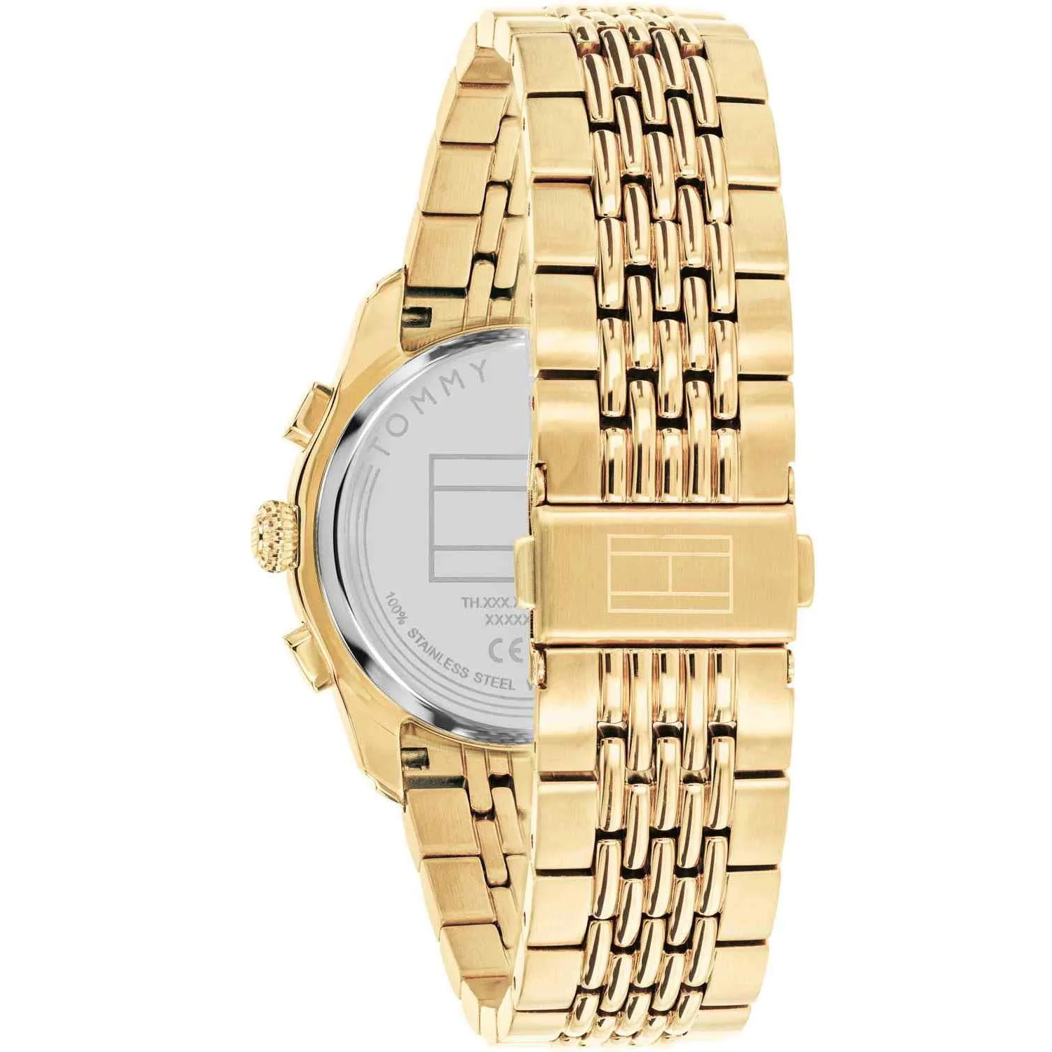 TOMMY HILFIGER Bryant Dual Time Green Dial 38mm Gold Stainless Steel Bracelet 1710814 - 4