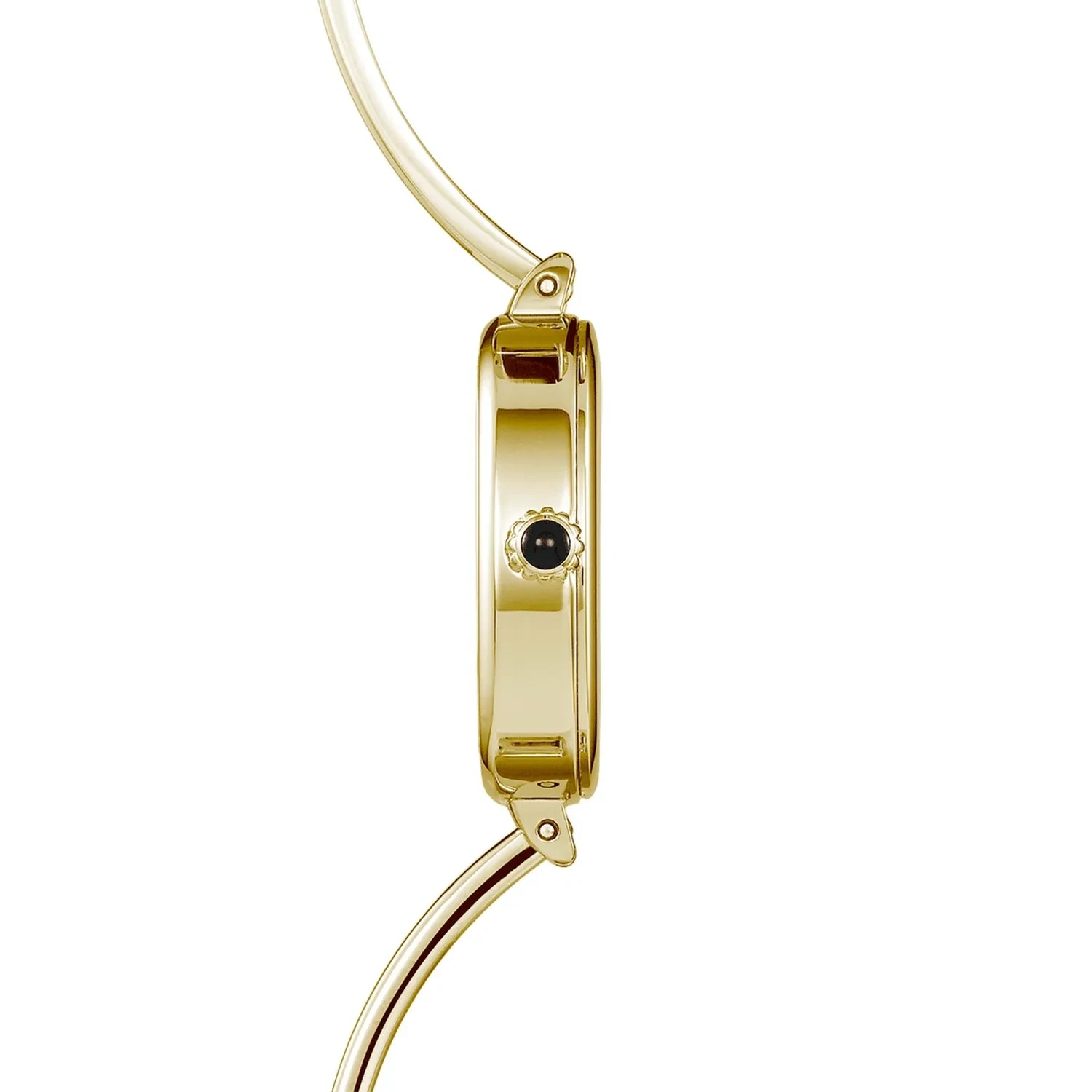 HERBELIN Fil Lady Square Black Dial 26mm Gold Stainless Steel Bangle Bracelet 17207BP14 - 3