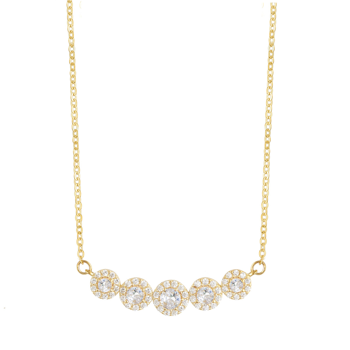 ΚΟΛΙΕ Ροζέτα BabyJewels Κίτρινο Χρυσό K9 με Πέτρες Ζιργκόν NE1735Y.K9 - 