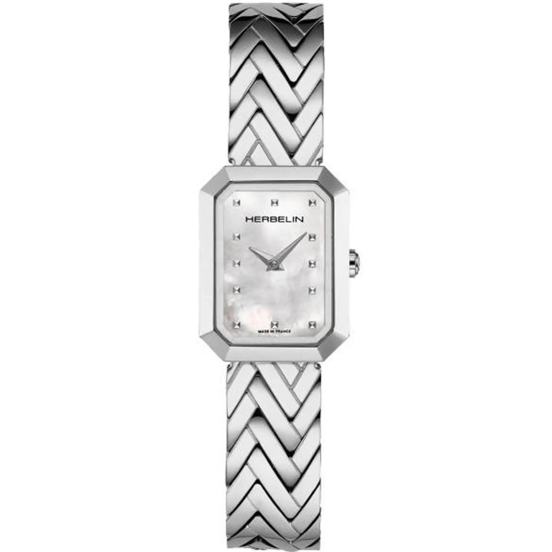 HERBELIN Octogone Lady White Pearl Octagone Dial 20.4x26.4mm Silver Stainless Steel Bracelet 17446B19 - 