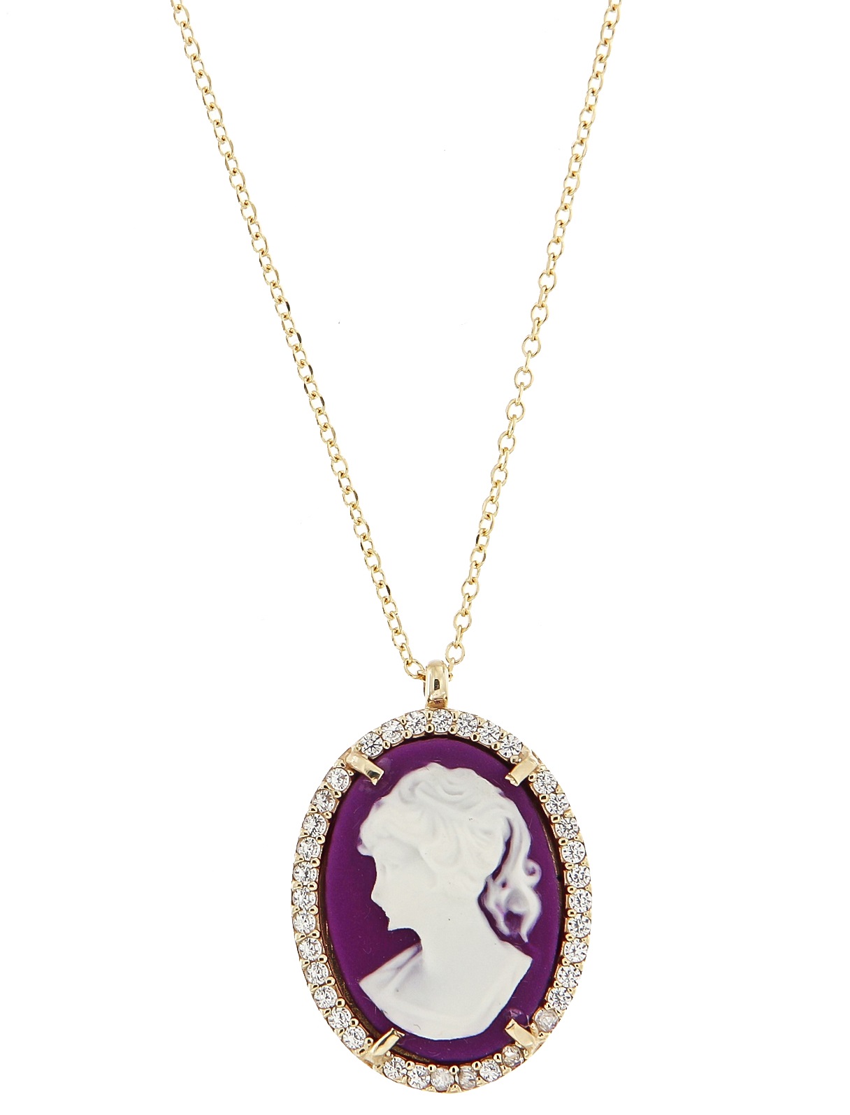 ΚΟΛΙΕ Cameo Κίτρινο Χρυσό Κ14 και Πέτρες Ζιργκόν 17452N - 