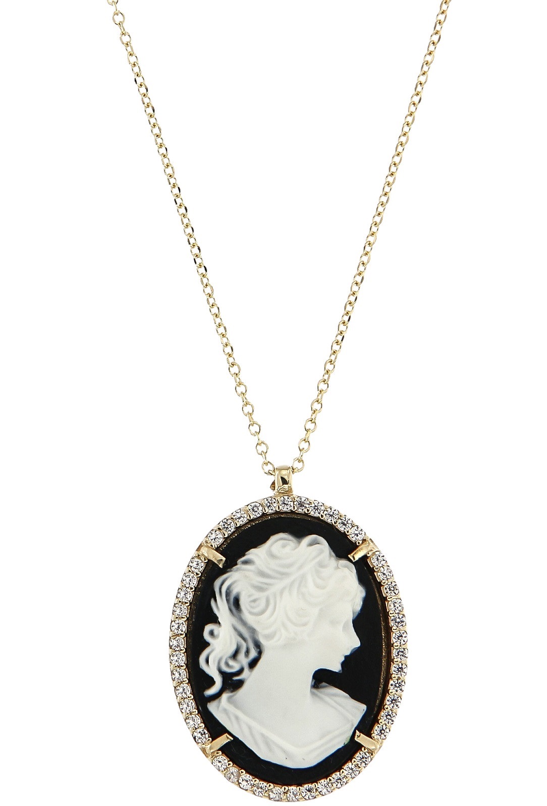 ΚΟΛΙΕ Cameo Κίτρινο Χρυσό Κ14 και Πέτρες Ζιργκόν 17450N - 1
