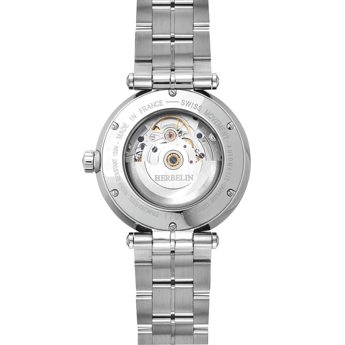 HERBELIN Newport Gent Automatic Blue Dial 42mm Silver Stainless Steel Bracelet 1768B15 - 3