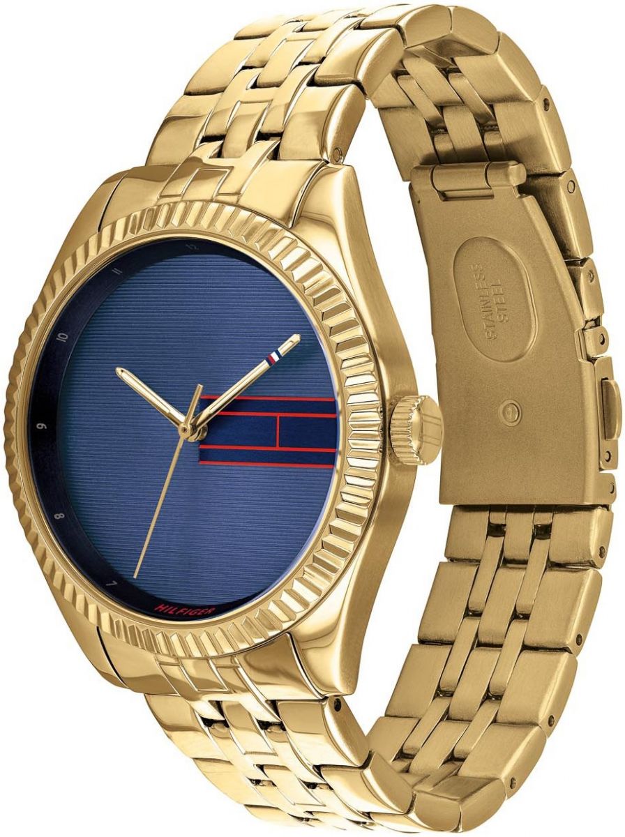 TOMMY HILFIGER Lee Three Hands 38mm Gold Stainless Steel Bracelet 1782081 - 