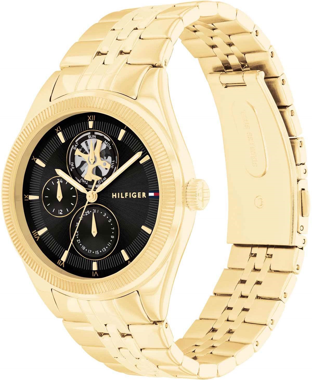 TOMMY HILFIGER Monica Multifunction Black Dial 38mm Gold Stainless Steel Bracelet 1782717 - 