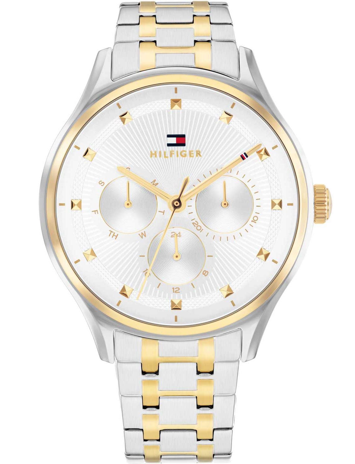 TOMMY HILFIGER Casual Multifunction Silver Dial 38mm Two Tone Gold Stainless Steel Bracelet 1782750 - 