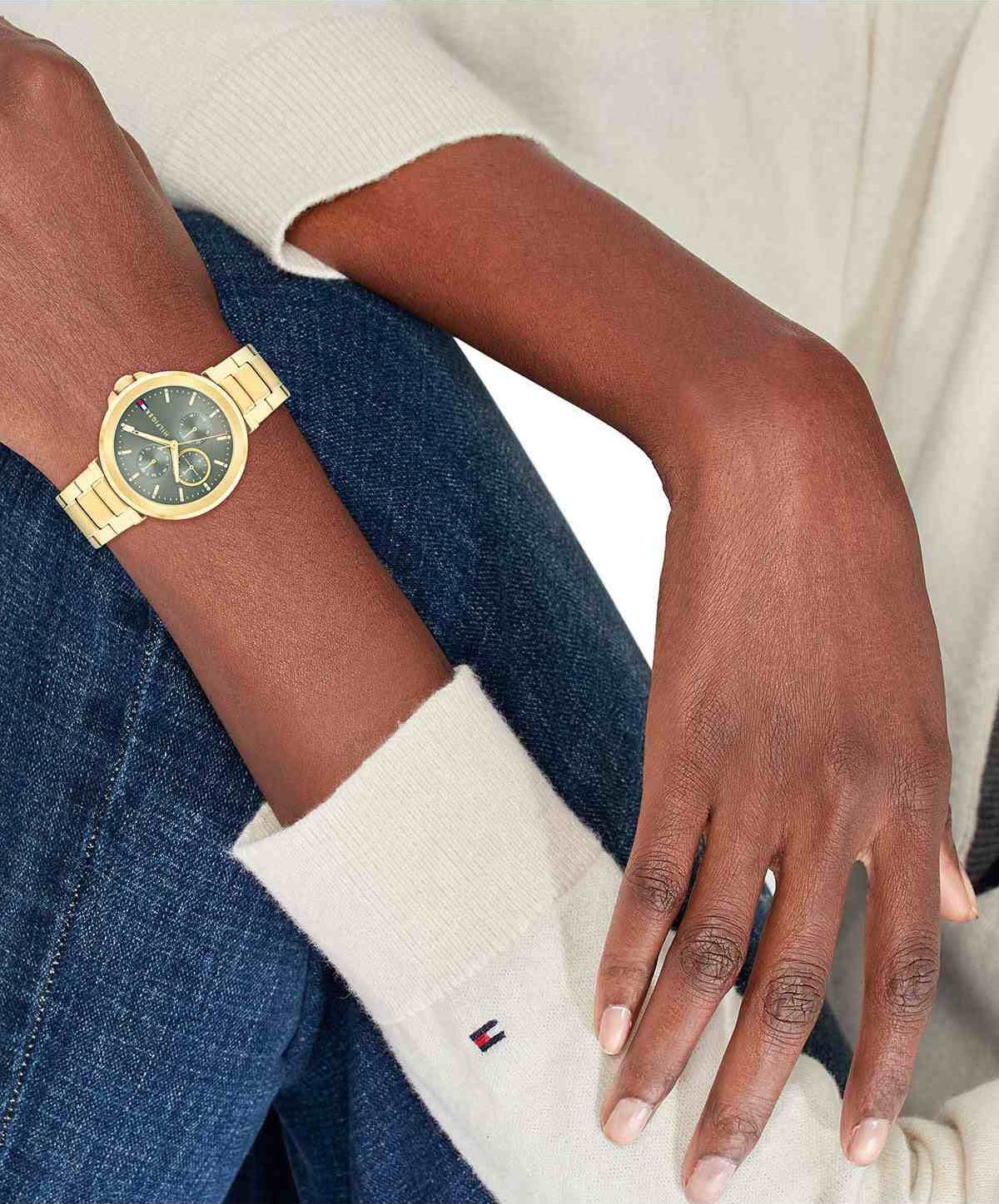 TOMMY HILFIGER Lori Multifunction Grey Dial 38mm Gold Stainless Steel Bracelet 1782755 - 4