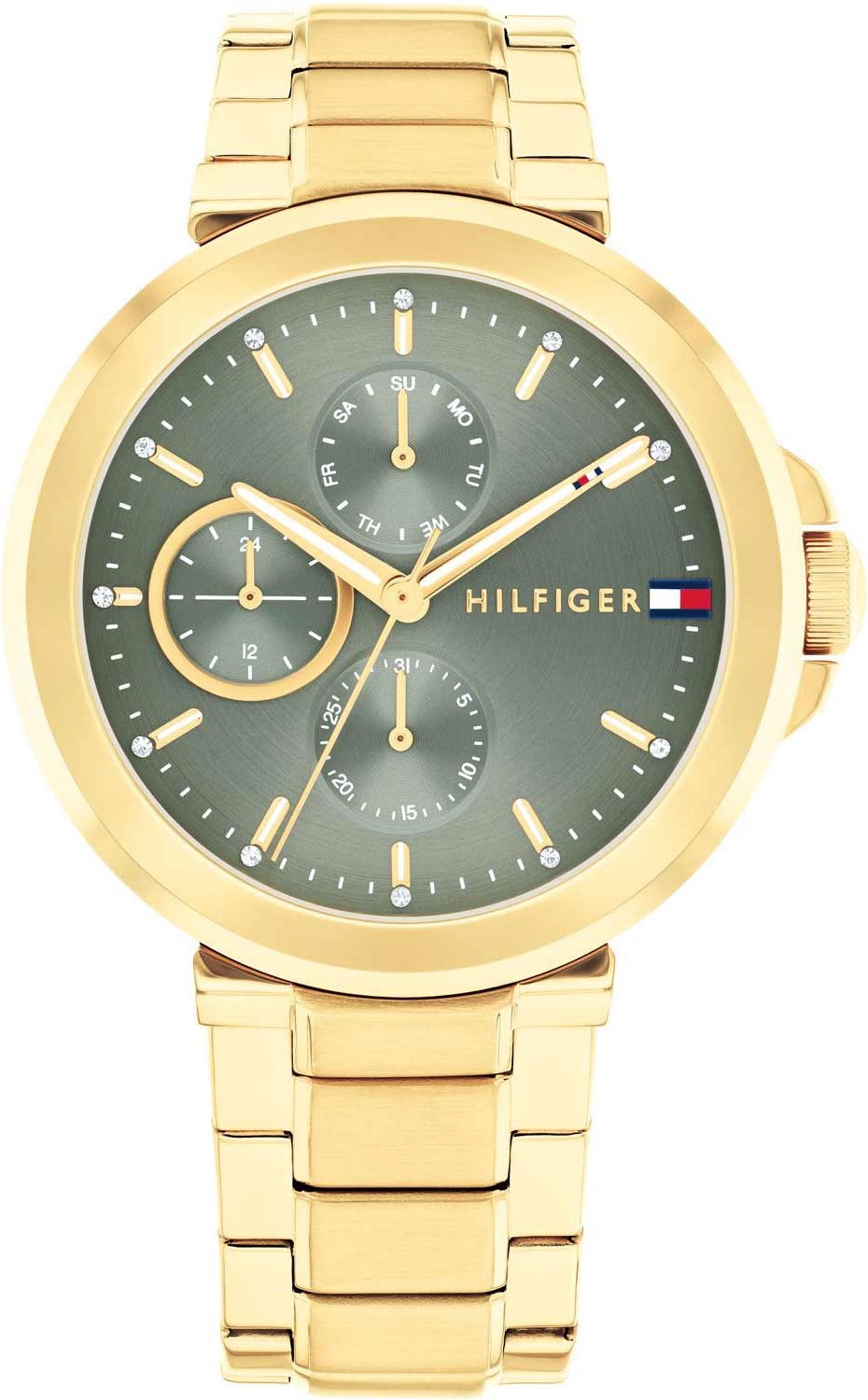 TOMMY HILFIGER Lori Multifunction Grey Dial 38mm Gold Stainless Steel Bracelet 1782755 - 