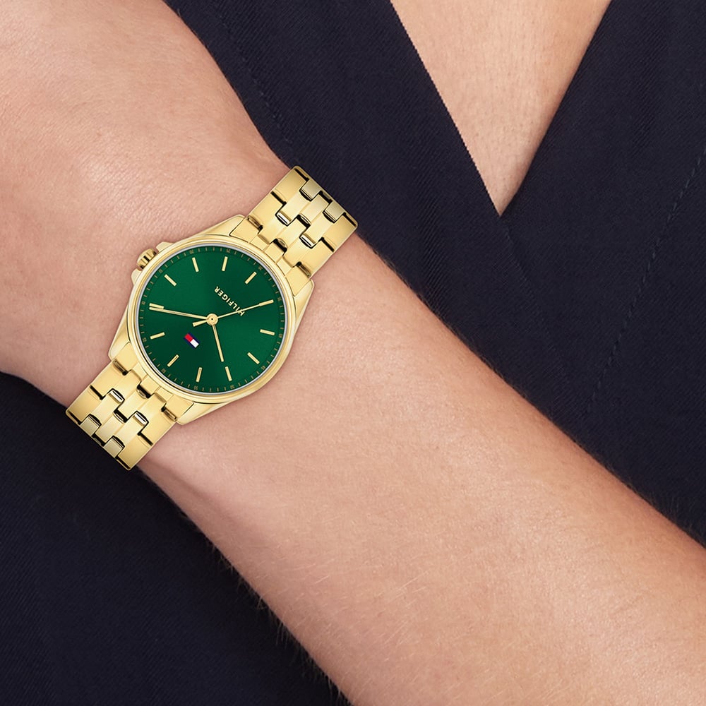 TOMMY HILFIGER Jade Green Dial 29mm Gold Stainless Steel Bracelet 1782799 - 4
