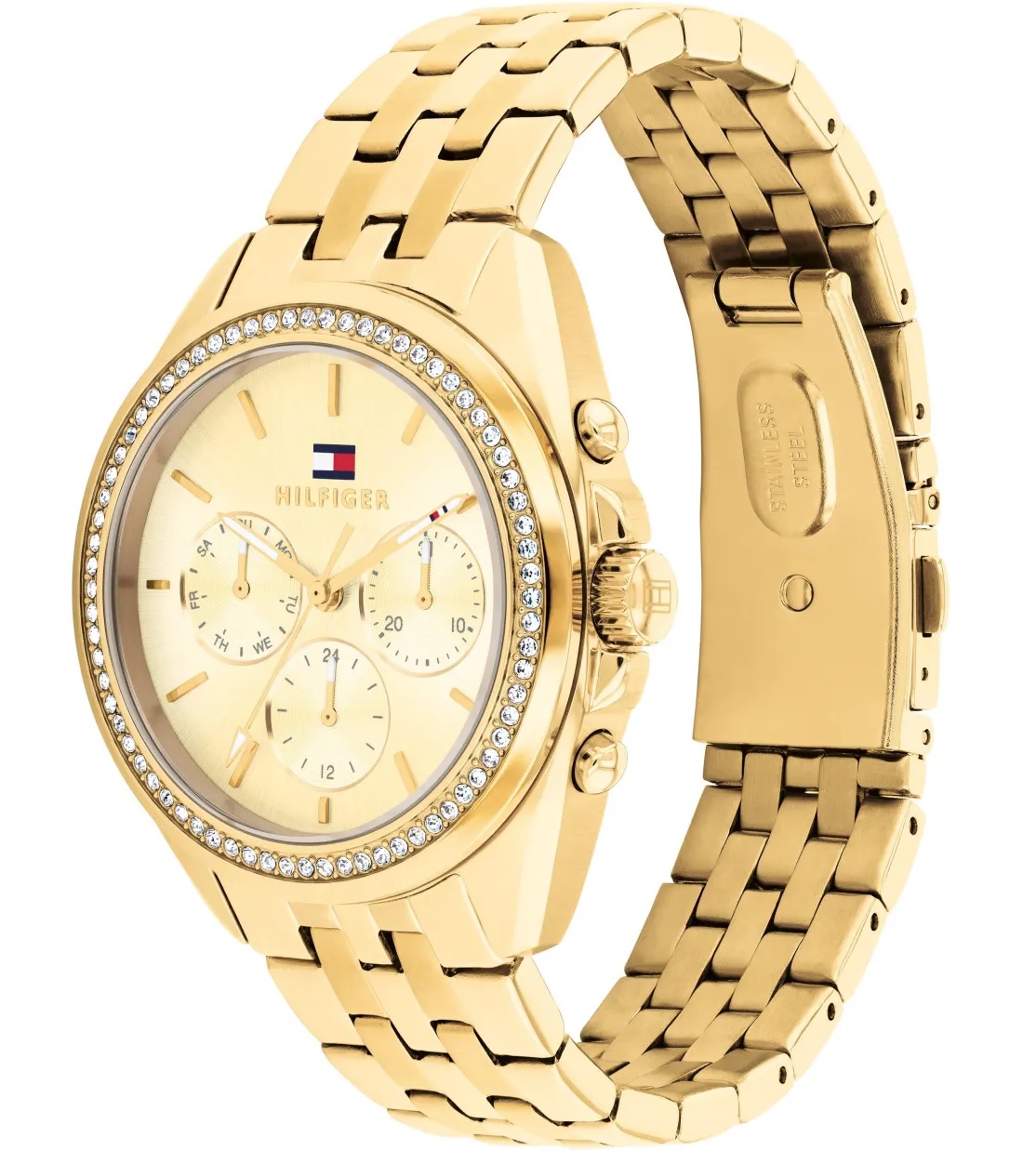 TOMMY HILFIGER Mellie Multifunction Crystals Gold Dial 36mm Gold Stainless Steel Bracelet 1782803 - 3