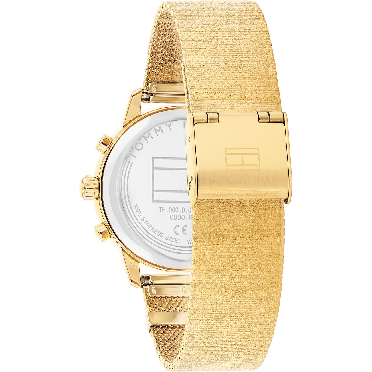 TOMMY HILFIGER Blake Multifunction White Dial 34mm Gold-Plated Stainless Steel Mesh Bracelet 1782808 - 4