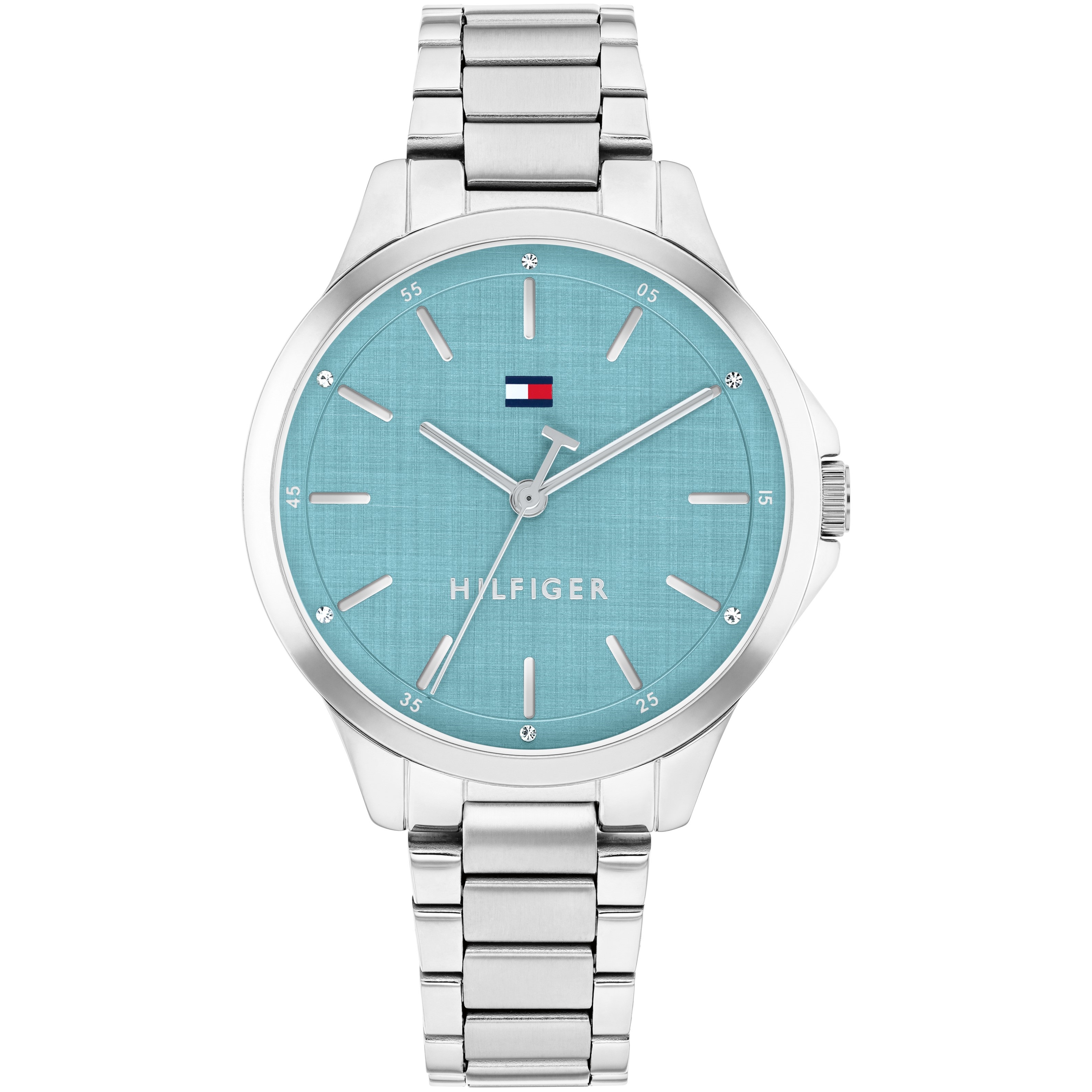 TOMMY HILFIGER Chloe Turqoise Dial 34mm Silver Stainless Steel Bracelet 1782826 - 