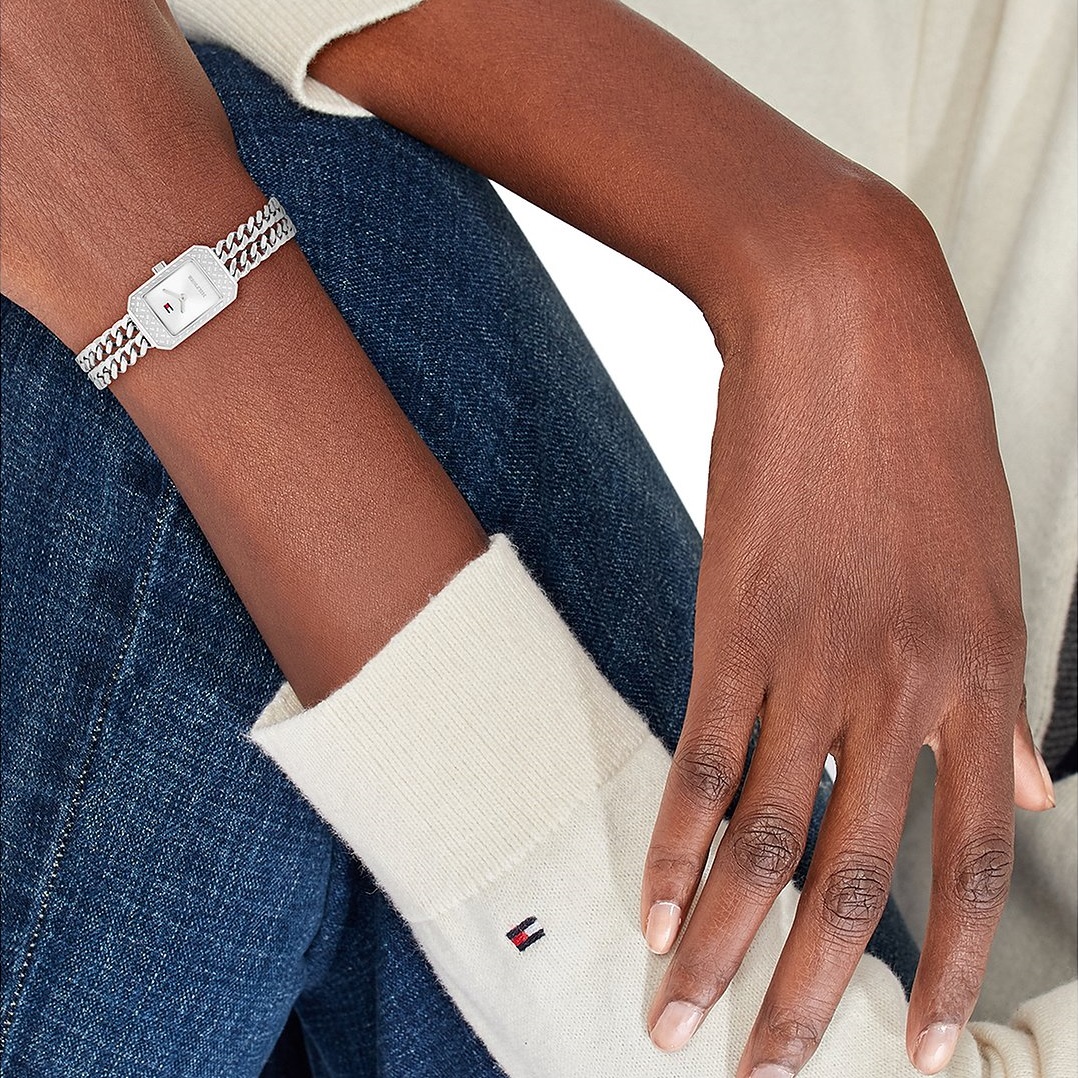 TOMMY HILFIGER Sarah Silver Dial 16mm Silver Stainless Steel Bracelet 1782841 - 