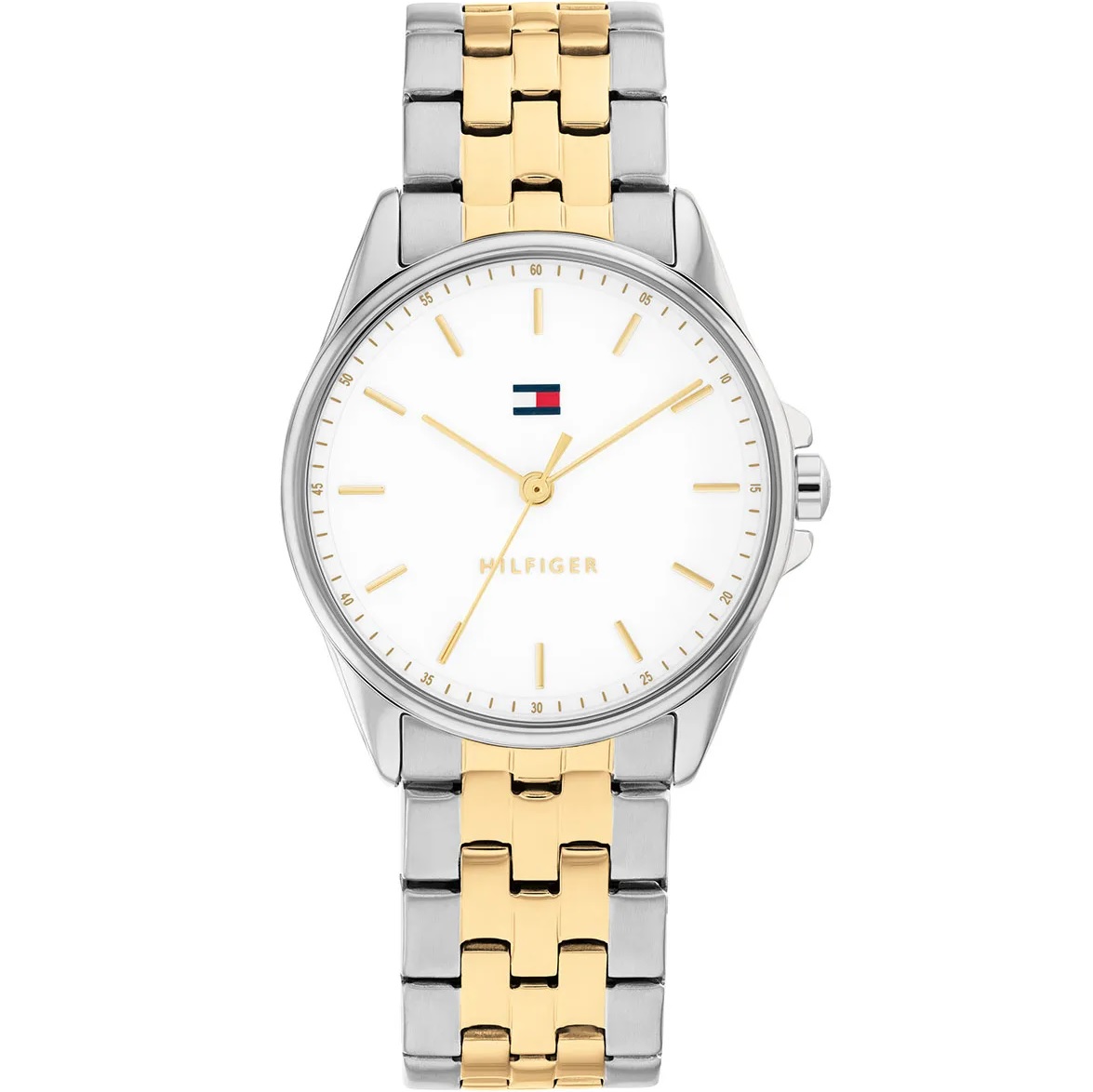 TOMMY HILFIGER Jade Whte Dial 29mm Two Tone Silver & Gold Stainless Steel Bracelet 1782855 - 
