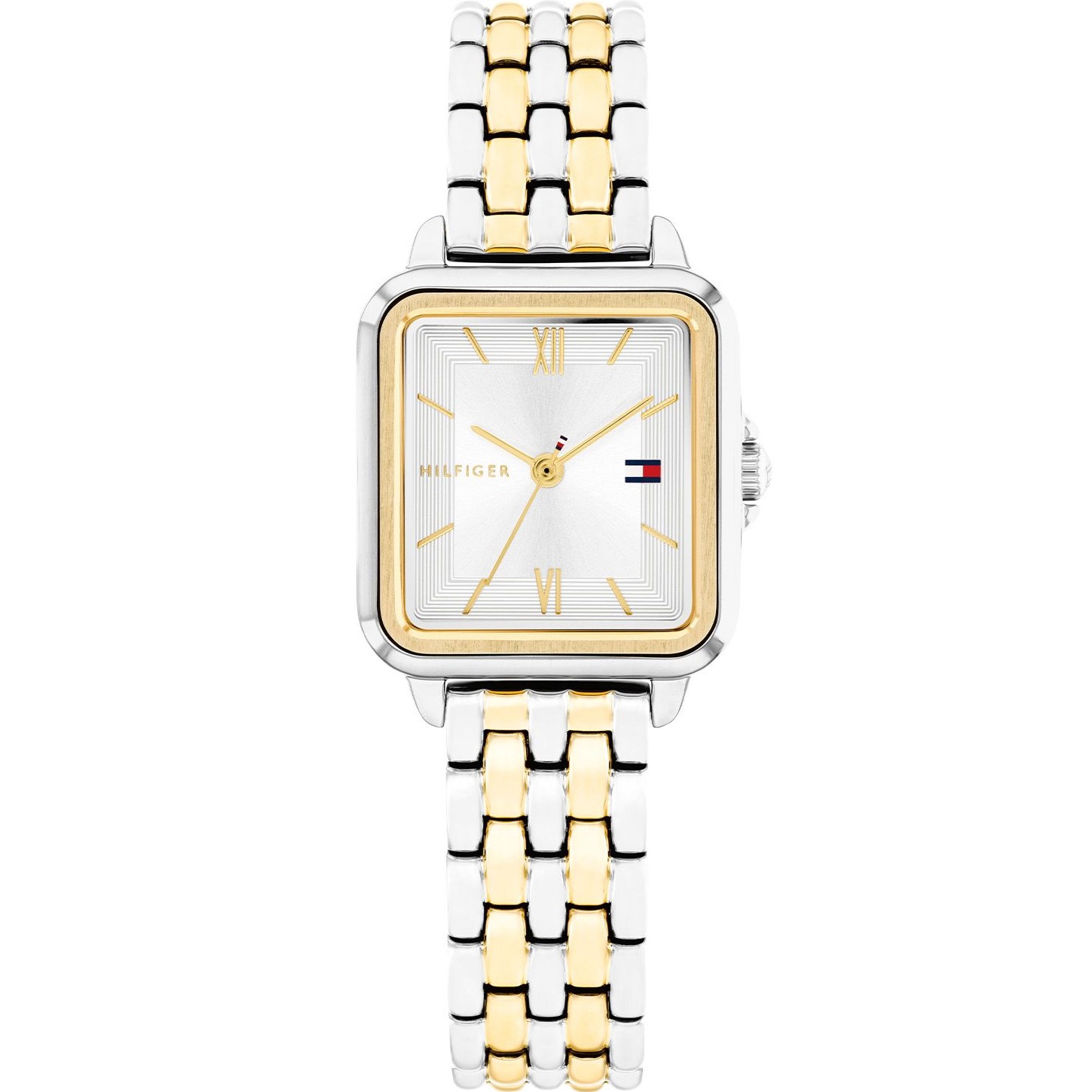 TOMMY HILFIGER Mia Silver Dial 22.5 x 24mm Two-Tone Silver Stainless Steel Bracelet 1782861 - 