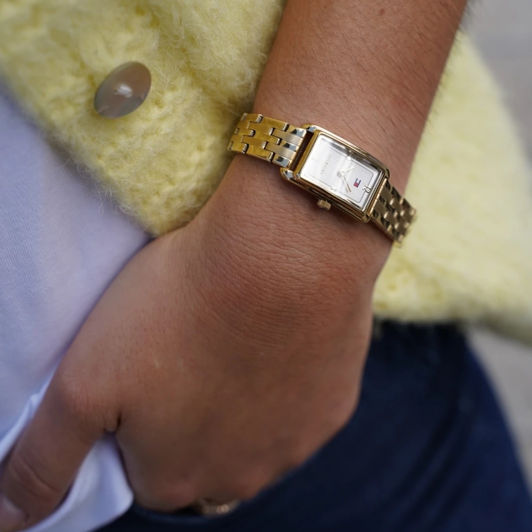 TOMMY HILFIGER Madison White Dial 16mm Gold Stainless Steel Bracelet 1782863 - 