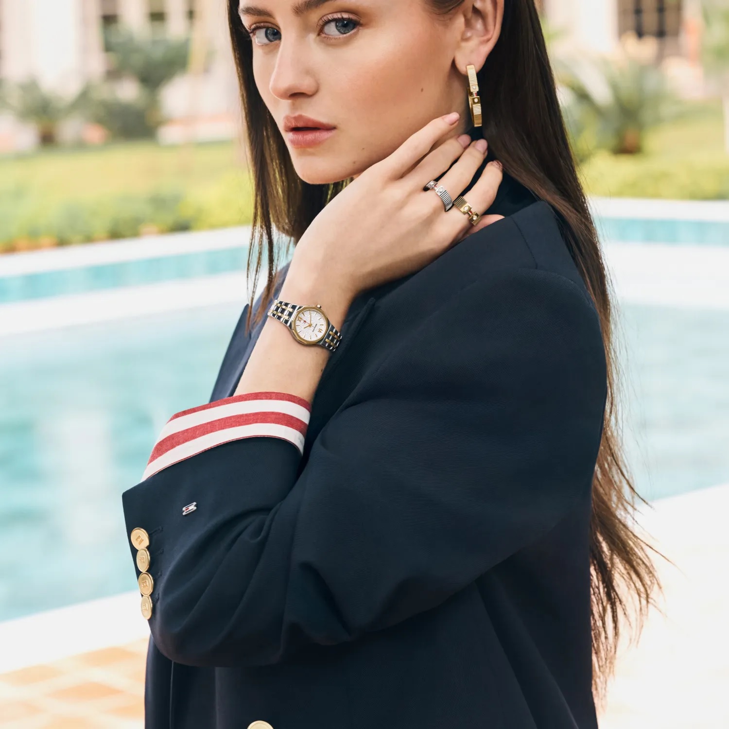 TOMMY HILFIGER Mackenzie Silver Dial 25mm Gold & Silver Stainless Steel Bracelet 1782888 - 