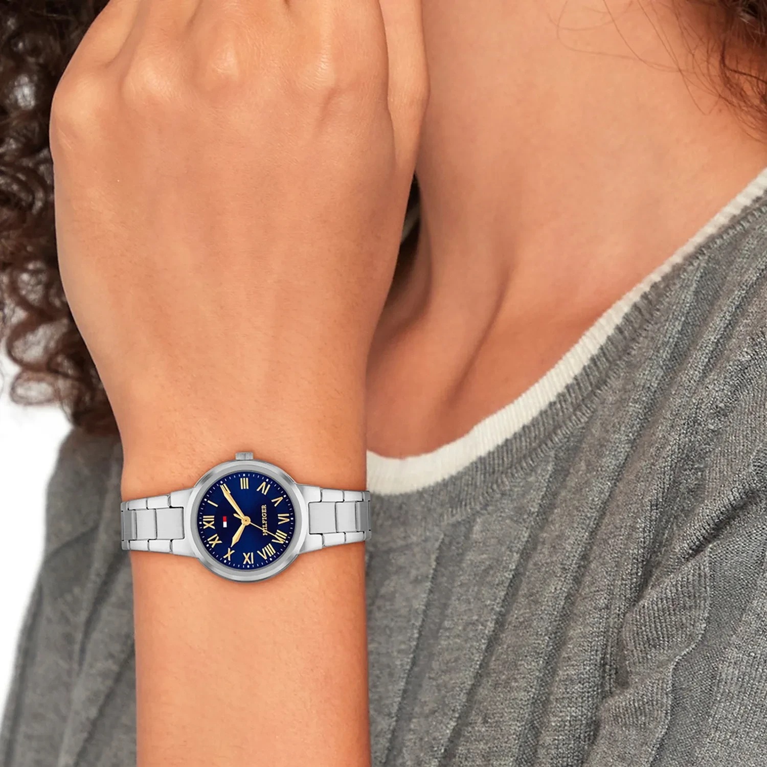 TOMMY HILFIGER Becca Blue Dial 28mm Silver Stainless Steel Bracelet 1782902 - 