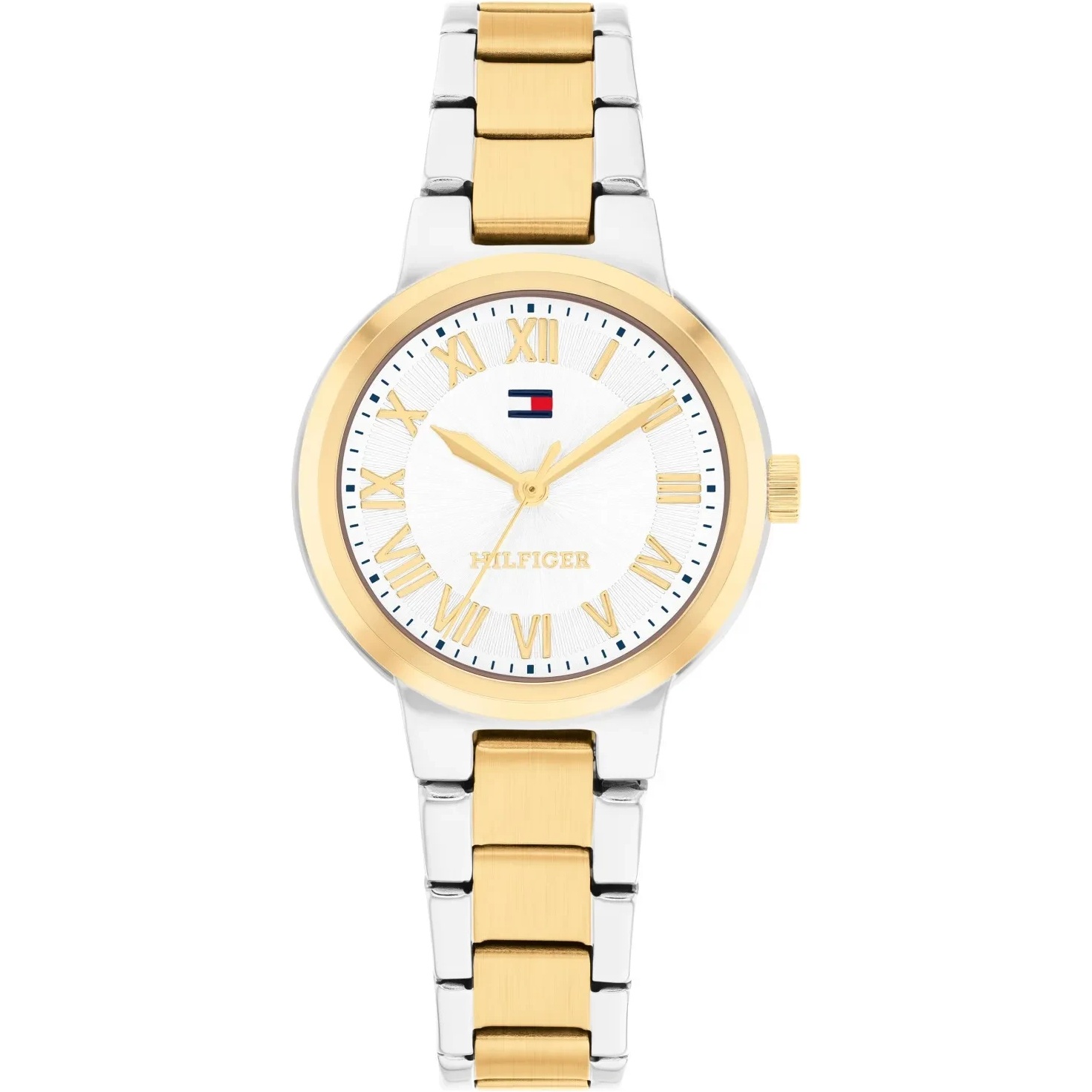 TOMMY HILFIGER Becca Two-Tone Gold Dial 28mm Silver Stainless Steel Bracelet 1782903 - 
