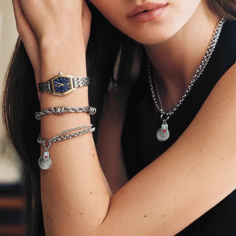 TOMMY HILFIGER Norah Green Dial 30mm Two Tone Gold Stainless Steel Bracelet 1782907 - 