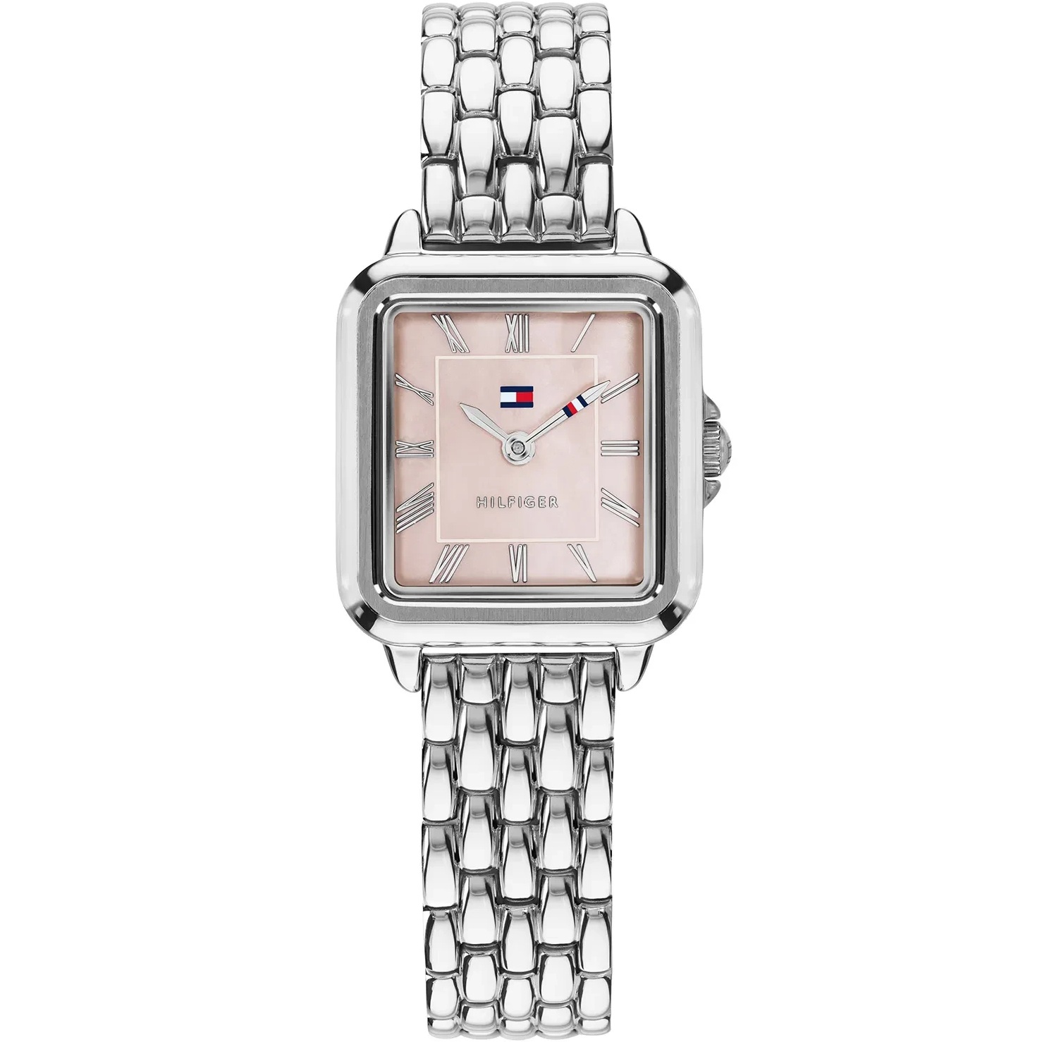 TOMMY HILFIGER Mia Pink Mother of Pearl Dial 22.5 x 24mm Silver Stainless Steel Bracelet 1782914 - 