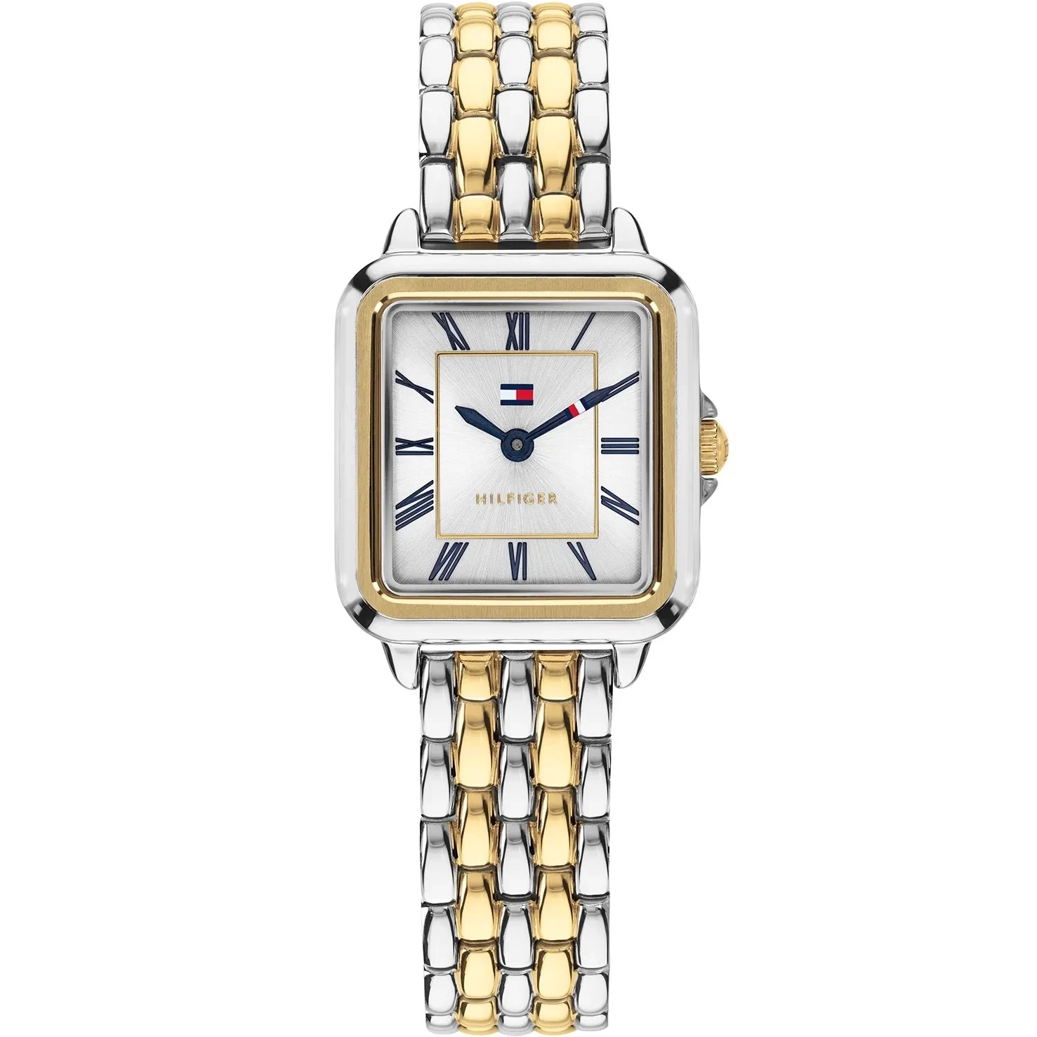 TOMMY HILFIGER Mia Silver Dial 22.5 x 24mm Two-Tone Silver Stainless Steel Bracelet 1782915 - 