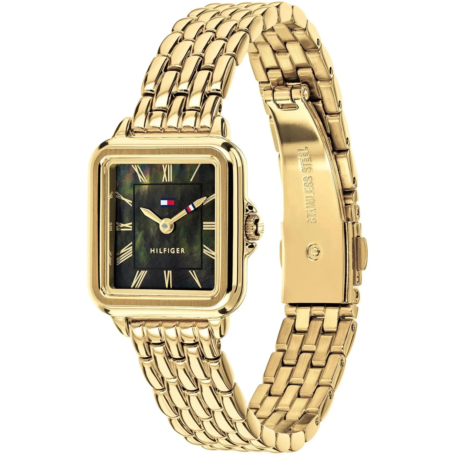 TOMMY HILFIGER Mia Black Dial 22.5 x 24mm Gold Stainless Steel Bracelet 1782916 - 4