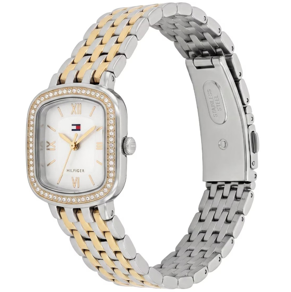 TOMMY HILFIGER Abby Silver Dial 22mm Two Tone Gold Stainless Steel Bracelet 1782922 - 