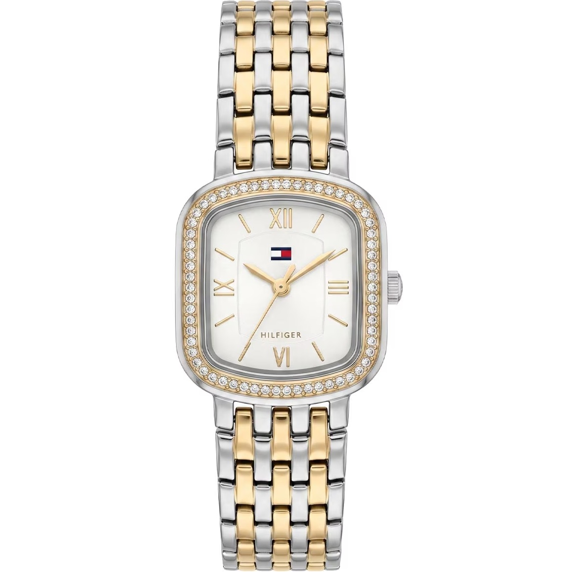 TOMMY HILFIGER Abby Silver Dial 22mm Two Tone Gold Stainless Steel Bracelet 1782922 - 