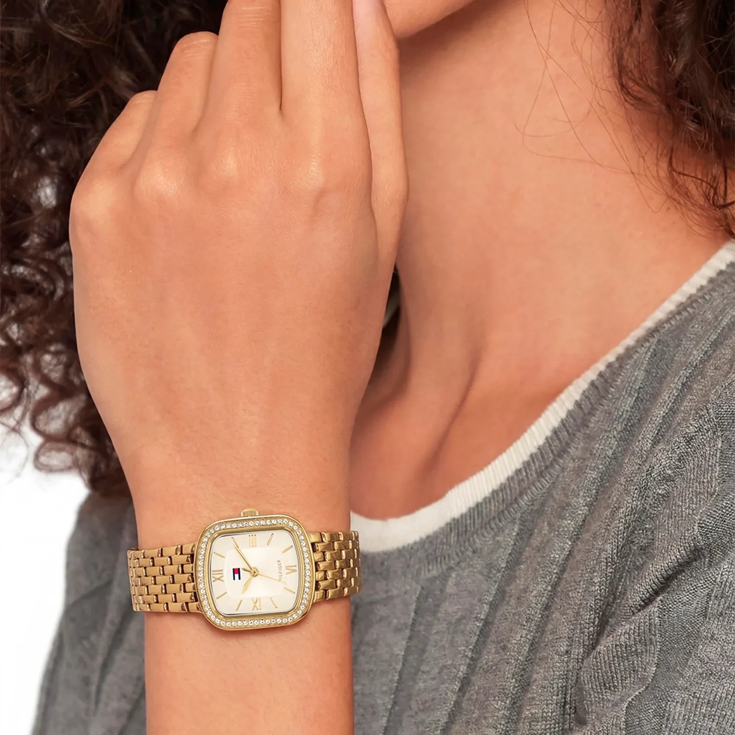 TOMMY HILFIGER Abby Beige Dial 22mm Gold Stainless Steel Bracelet 1782923 - 