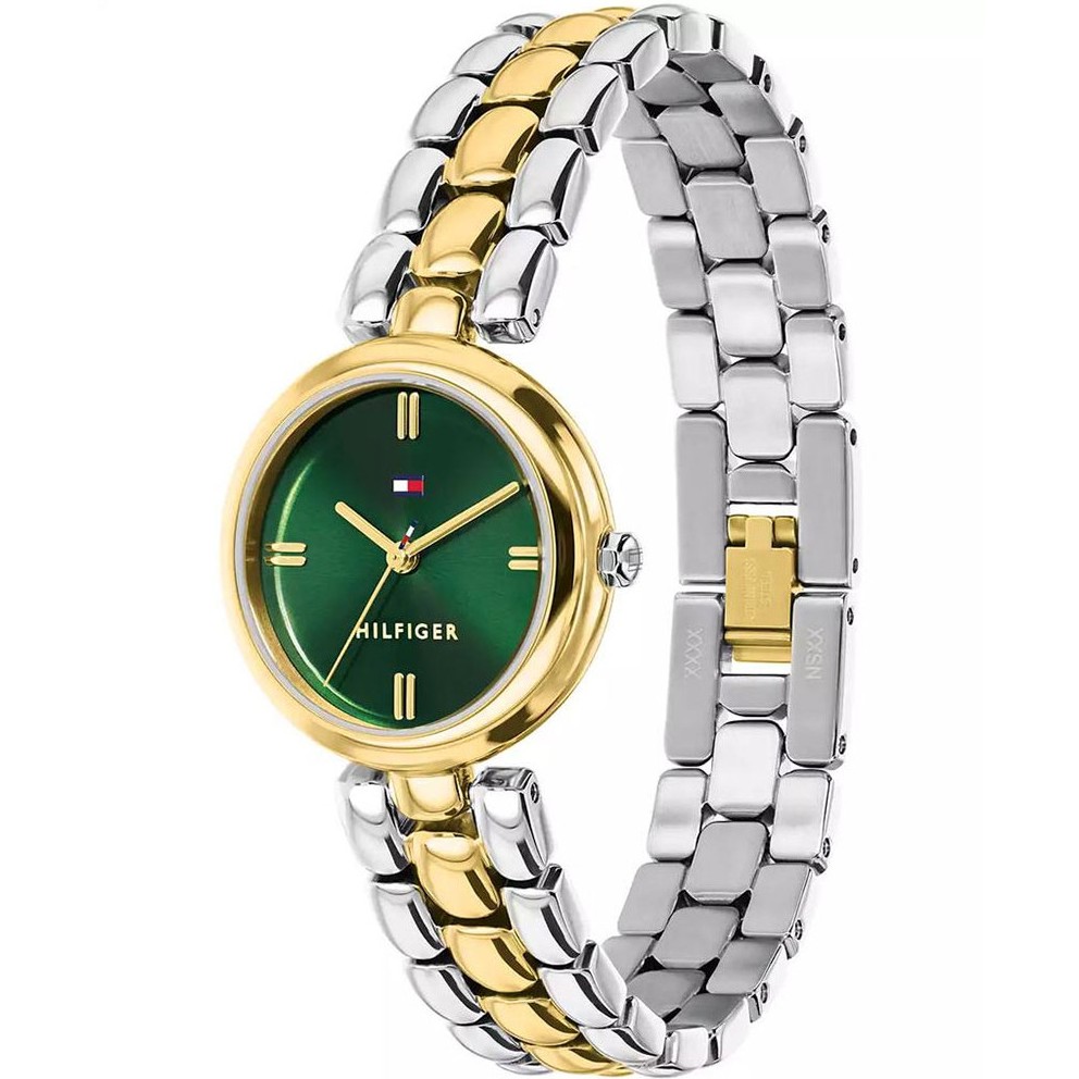 TOMMY HILFIGER Annie Green Dial 26mm Two Tone Gold Stainless Steel Bracelet 1782927 - 