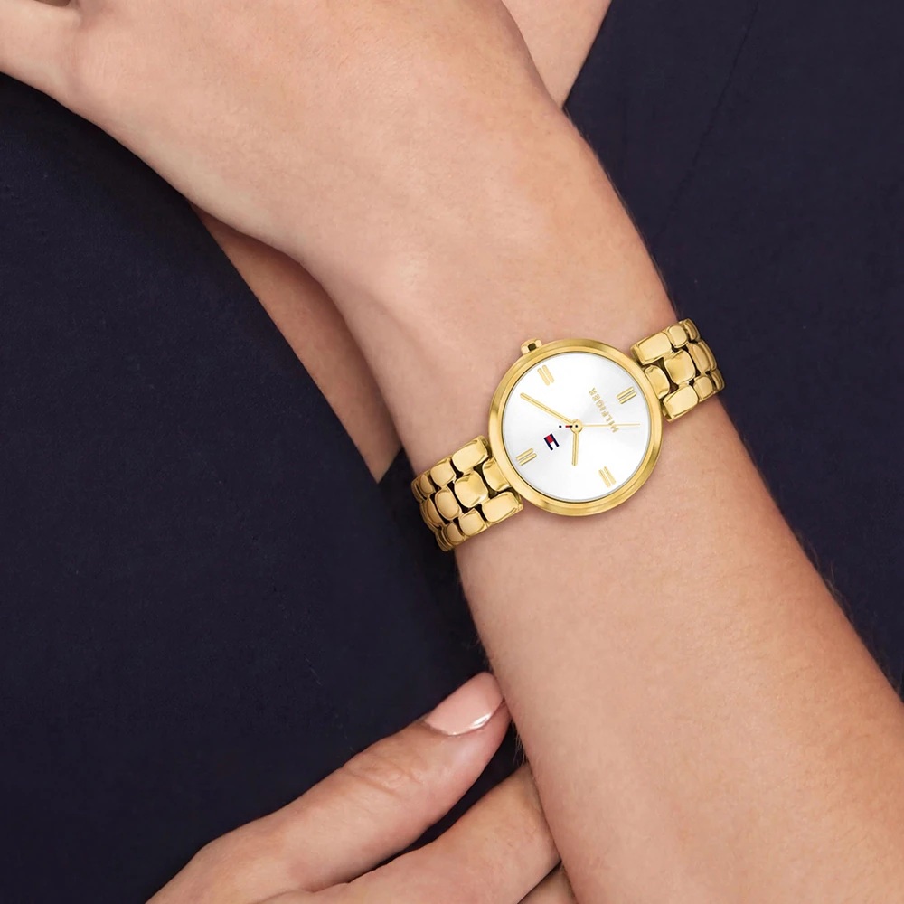 TOMMY HILFIGER Annie Silver Dial 26mm Gold Stainless Steel Bracelet 1782928 - 